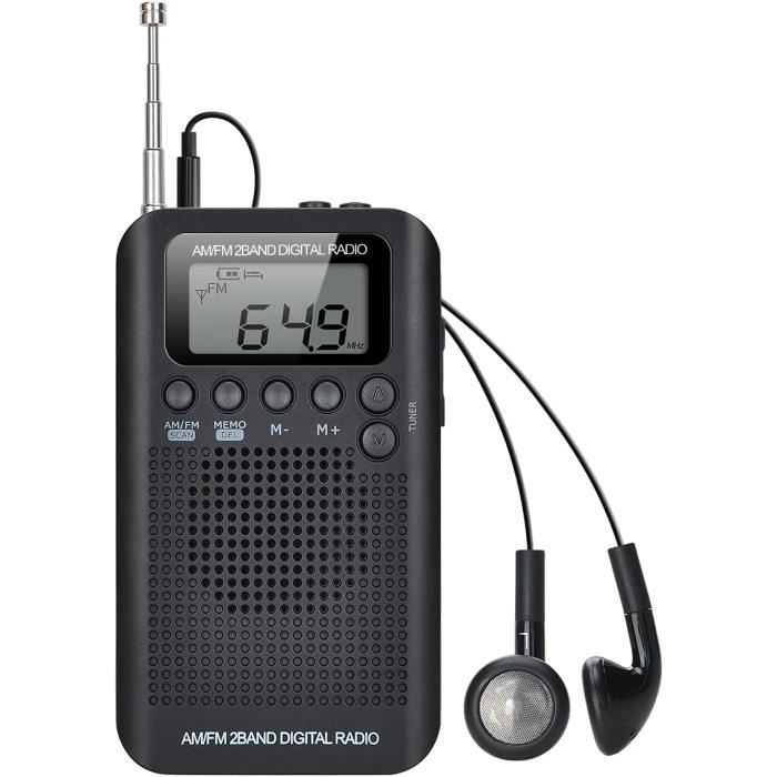 Radio Portable AM/FM - Réveil Digital, Haut-parleur Intégré, Longue Portée - Parfaite Pour Maison, Extérieur Et Urgences - 5