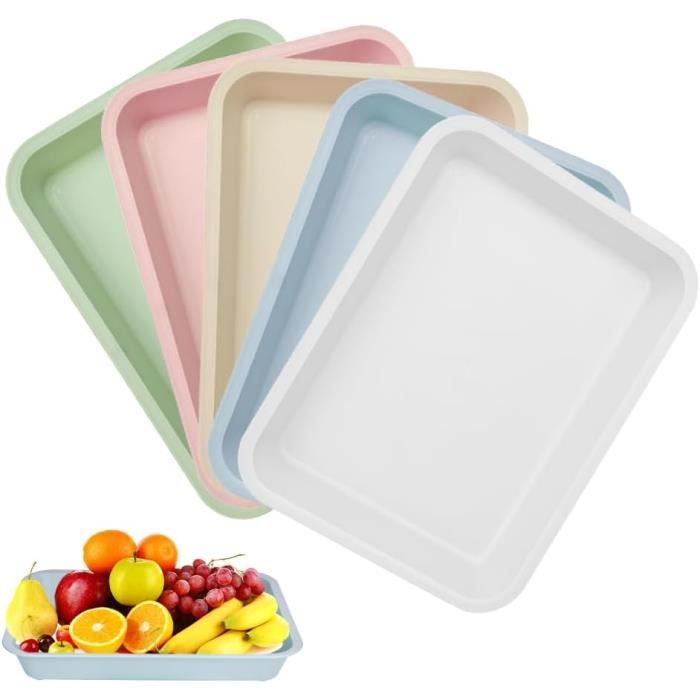 Lot de 20 plateaux de service en plastique, 30,5 x 22,9 cm
