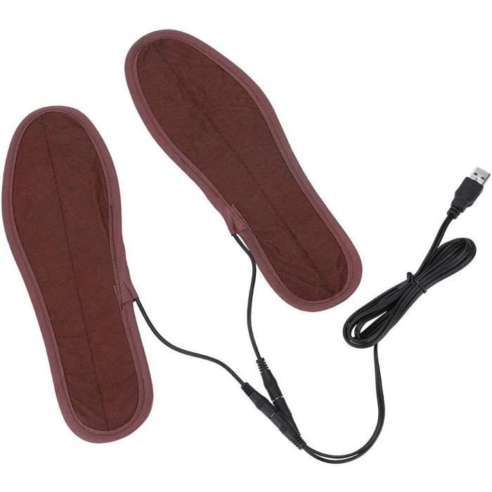 Semelles Chauffantes Rechargeables USB Pour Chaussures - Mixte Adulte - 3 Modes (USB, Adaptateur, Power Bank) - Pour Randonnée, Chasse, Camping - Tailles 35 à 44 - 3