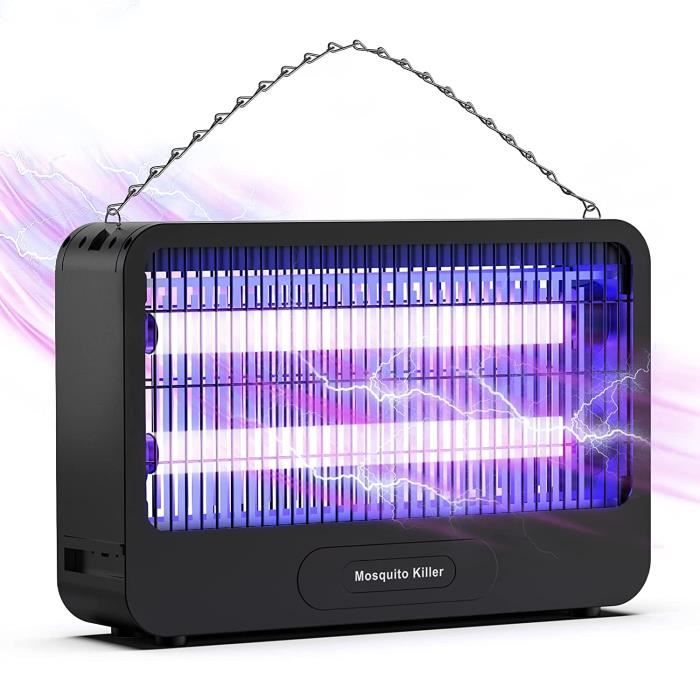 Lot 2 Lampes Anti Moustiques 20W - Tueur Insectes Électrique Double Grille UV Avec Lampes Supplémentaires