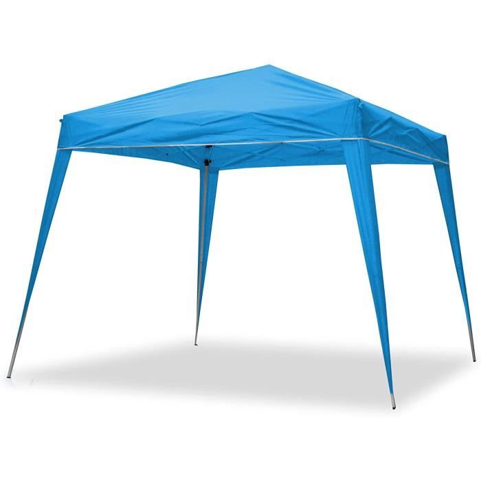 Mur Simple En Toile Pour Tonnelle Pliante 3x3 M - Protection Contre Soleil Et Vent - Coloris Bleu
