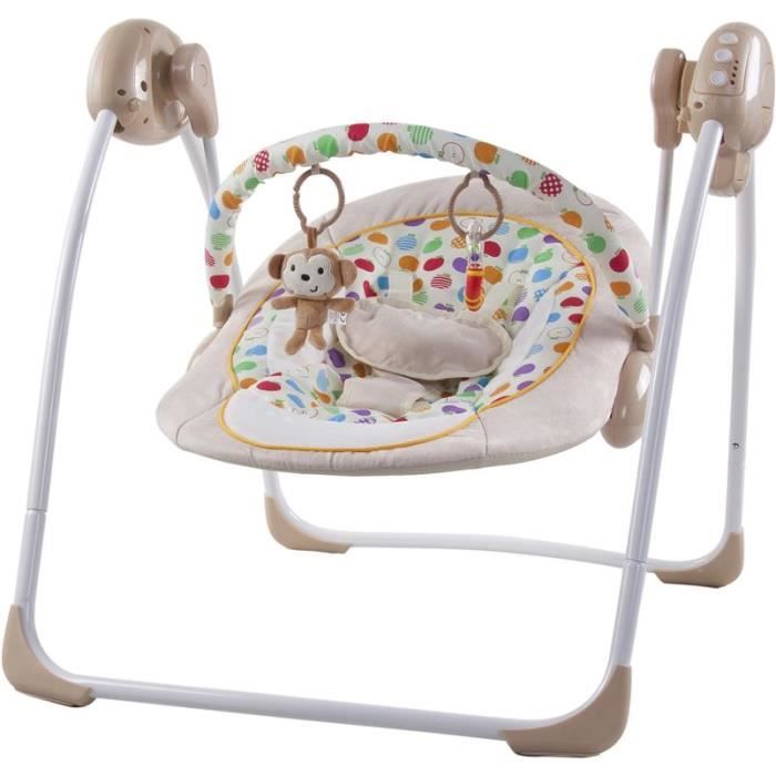 Transat Balancelle Avec Jouets Et Melodies Bebe 0 6 Mois Petit Singe Beige Cdiscount Puericulture Eveil Bebe