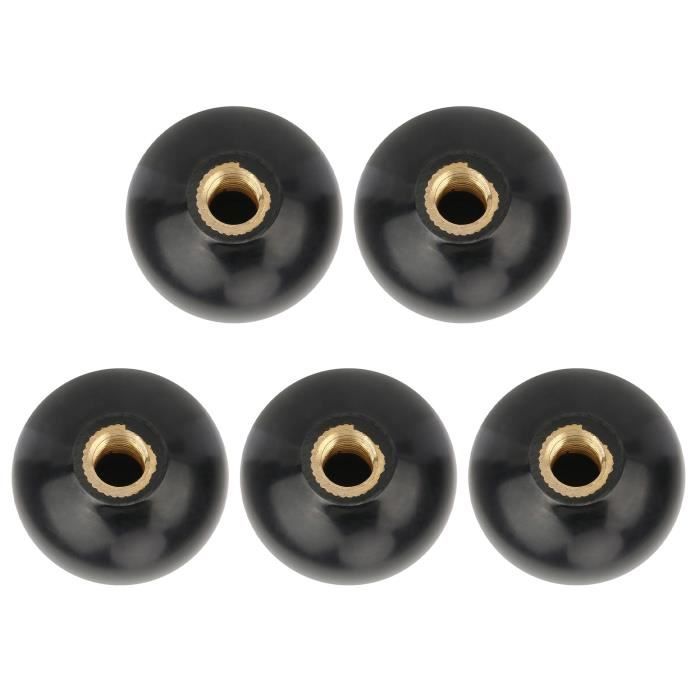 Lot De 5 Boutons Ronds En Bakélite Noire Pour Mac - Remplacement Levier à Billes
