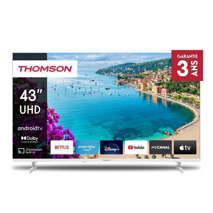THOMSON 43 (109 cm) UHD LED Smart Android TV Google Assistant Wi-FI Dolby Digital Bluetooth Triple Tuner HDMI CI+ 43UA5S13W