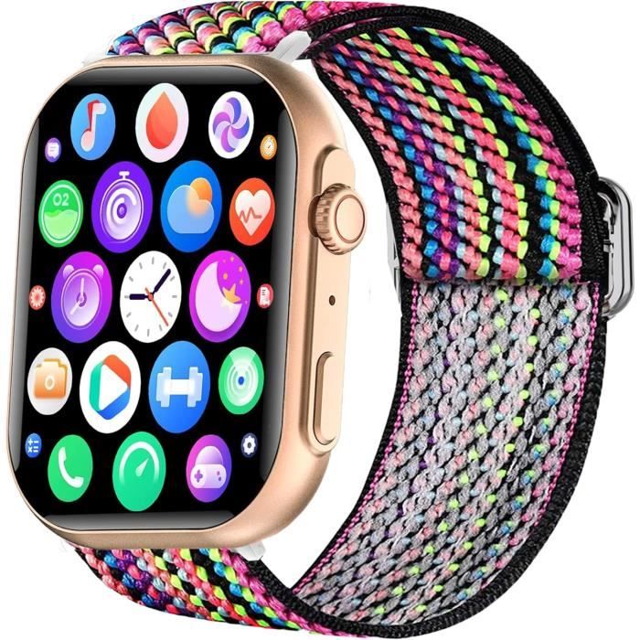 Bracelet Compatible Avec Holalei Zl80 2.01 Smartwatch Bracelet Sport De En Nylon En Elastiques Fermeture En Acier Inoxydable H852 Cdiscount Telephonie