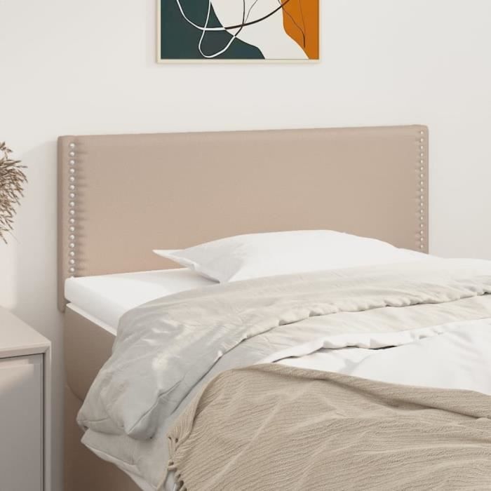 Lit avec matelas en cuir synthétique gris et blanc 180x200 cm | Leroy