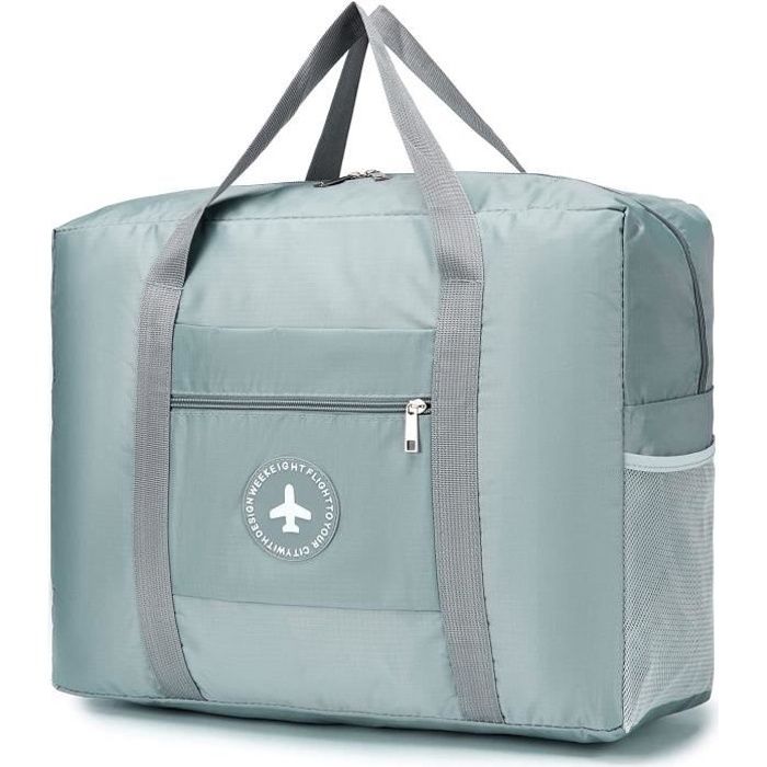 Sac de Voyage Pliable, Bagages Cabine Pliable Léger Sac de Voyage Valise  sous Siège Rangement Bagage Portable Grande - Bleu ciel