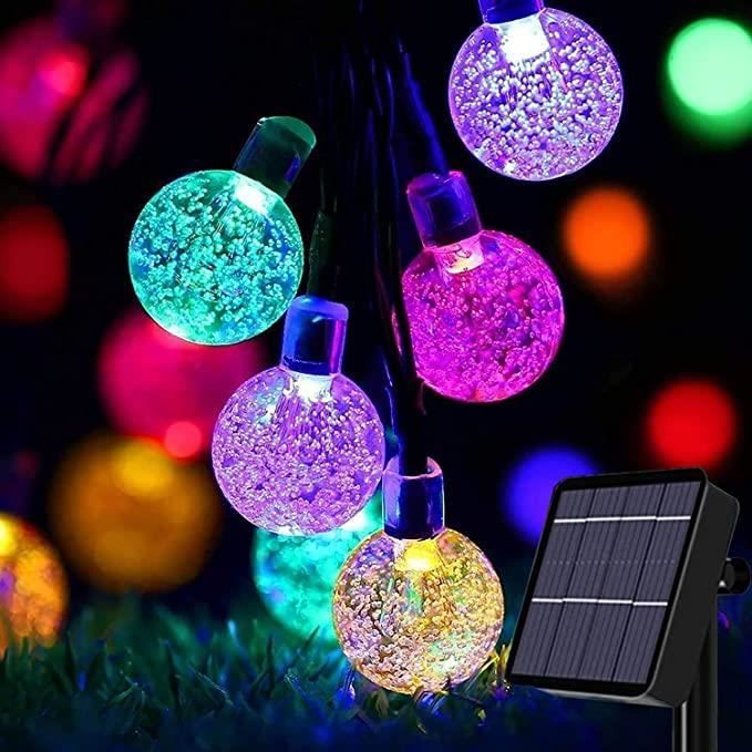 Guirlande Lumineuse Solaire Étanche 9.5M 50 LED - YIKXIULF - Multicolore - 8 Modes d'Éclairage