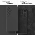 Coque pour Samsung Galaxy S24 Ultra - Protection Silicone Liquide Mat Antichoc Slim - Noir-1