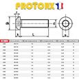 VIS INOX Tête FRAISÉE Six Pans Creux M8 x 60mm : Lot 10pcs | VM FHC | Usage Exterieur-Intérieur | Norme ISO 10642 | PROTORX-1