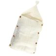 Gigoteuse bébé-Nouveau-né-Enveloppez la couverture d'emmaillotage en tricot-(0-6 mois)-blanche-1