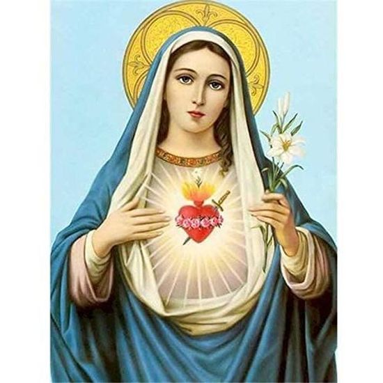 Kit de peinture par numéros - Figurine chrétienne Sainte Vierge Marie -  40,6 x 50,8 cm - Peinture acrylique par numéro - Art A328 - Cdiscount  Beaux-Arts et Loisirs créatifs
