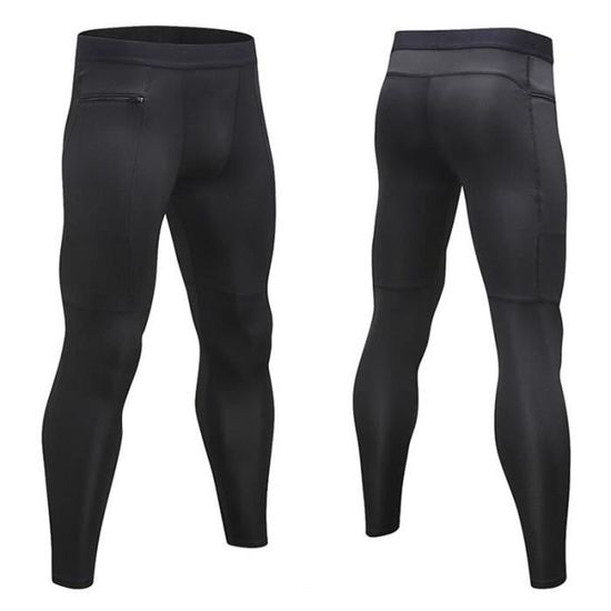 Legging Sport Homme Élastique Grande Taille - Pantalon Yoga Compression Taille Haute à Séchage Rapide