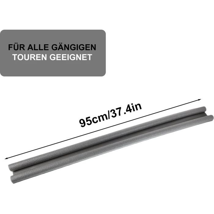 VOUNOT® Lot De 3 Boudins De Porte Isolants 96cm Découpables Bas De Porte Coupe-Froid Anti Courant D'air Isolation Phonique Anti Bruit Joint Universel Pour Entrée Et Maison Noir