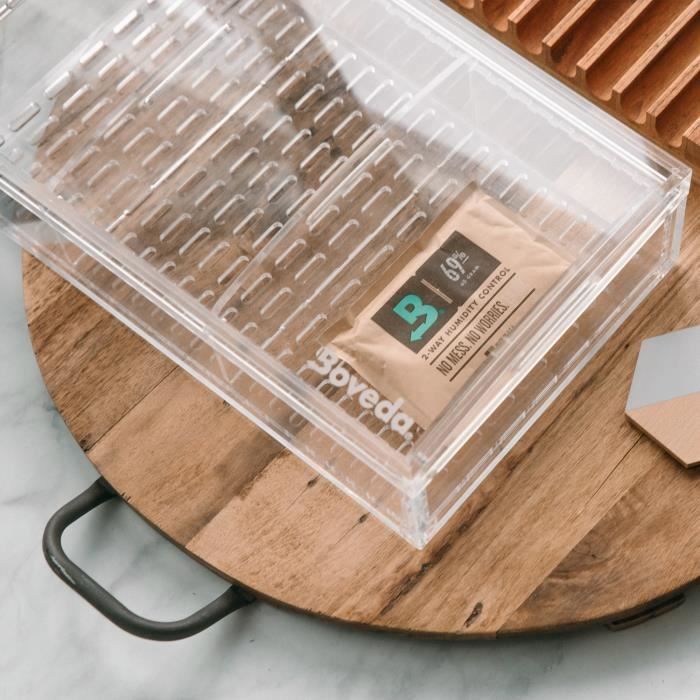 Humidificateur Pour Cigares En ABS Et Mousse - Sachet Hydratant Rond Pour Cave à Cigares - Conservation Optimale - 2