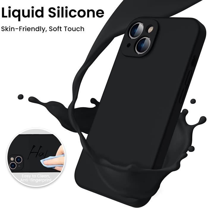 Coque Silicone avec Porte Carte Noir Pour iPhone 14 Little Boutik® - Apple/iPhone  14 - little-boutik