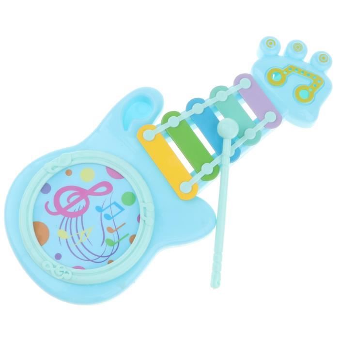 HEMOTON – Mini Guitare Rose 57 Cm – Instrument Musical éducatif Pour Enfant – 3 Piles AA (non Incluses)