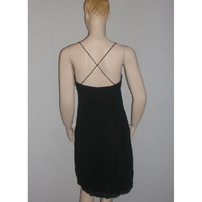 Robe noir paillettes MORGAN DE TOI taille 40 soir e NEUF