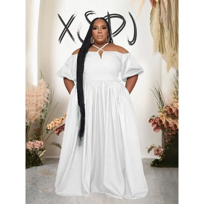 Robe Longue d Ete Chic et Elegante pour Femme Col Licou Sexy Grande Taille 1.5mmx17956m Cdiscount Pret a Porter