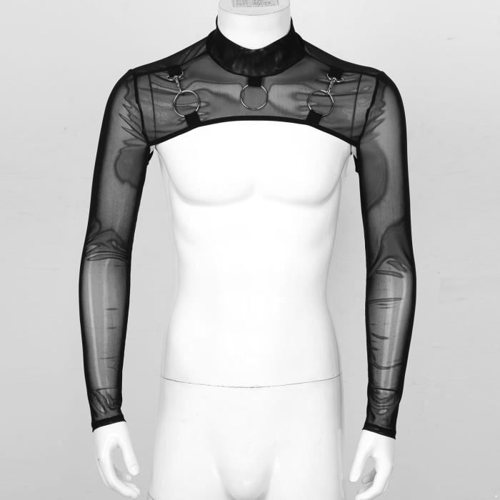 Crop Top Pour Homme - T-shirt De Sport Court, Pour Le Fitness, La Gym, Le Yoga, En Coton, Coupe Ajustée - 4