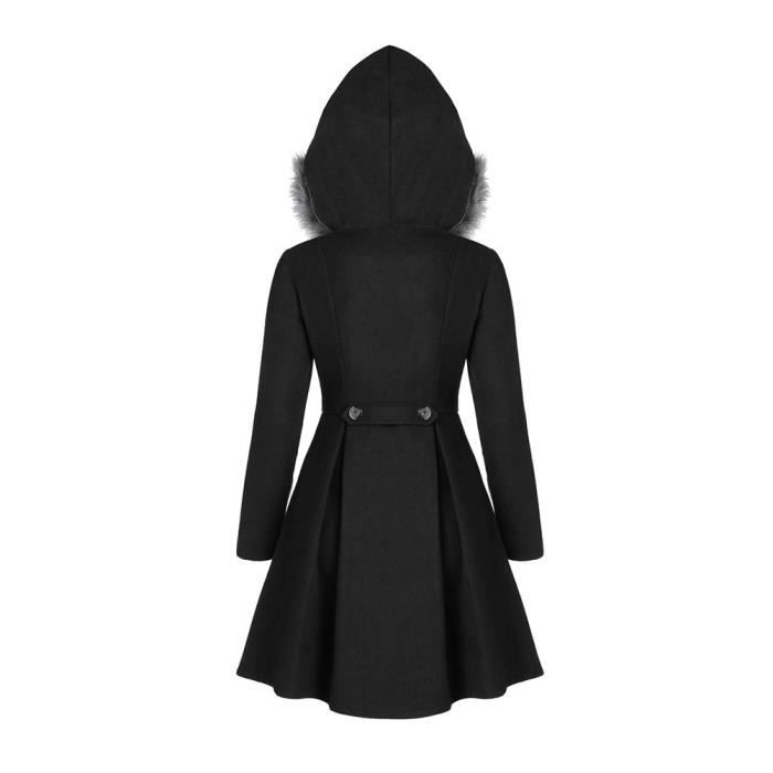Manteau effet peluche 2025 noir