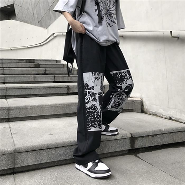 Pantalon Cargo Noir Style Harajuku