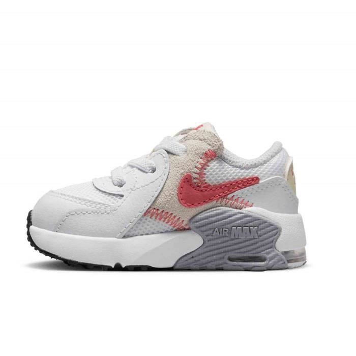Chaussures pour Bebe et Petit enfant NIKE Air Max Excee Blanc Lacets Synthetique Blanc Cdiscount Chaussures