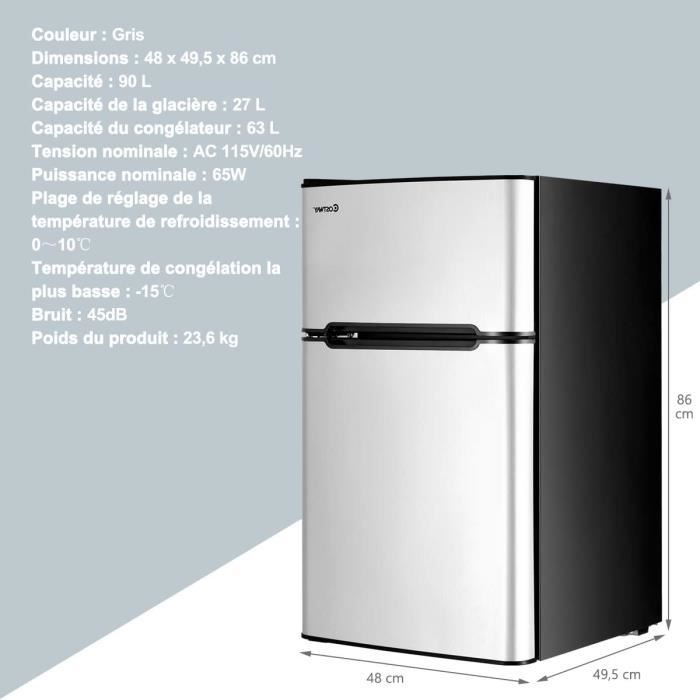 Réfrigérateur non encastrable, RÉFRIGÉRATEUR 100 L GAZ / 220VOLTS À POSER  ., Réfrigérateur à gaz non encastrable Dometic RF 60