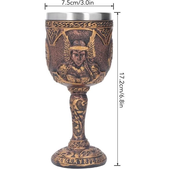 Chope à Bière Game Of Thrones En Acier Inoxydable Et Résine 3D - Motif Dragon Viking, Capacité 200-300ml - Cadeau Fan