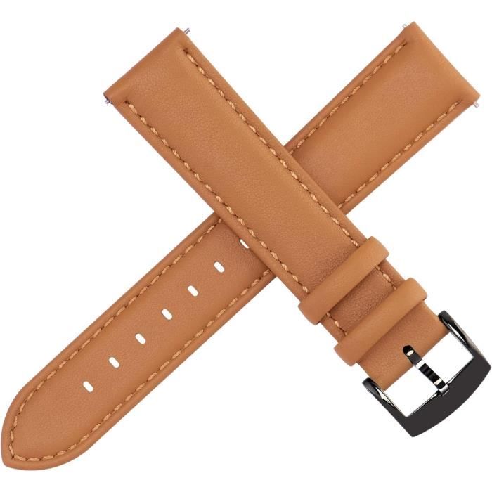 Fullmosa Bracelet de montre, Bracelet en cuir vintage de remplacement pour smartwatch et montre universelle avec fermoir en acier inoxydable pour hommes et femmes,Brun boucle argentée,16MM Fullmosa Bracelet de montre, Bracelet en cuir vintage de remplacement pour smartwatch et montre universelle avec fermoir en acier inoxydable pour hommes et femmes,Brun boucle argentée,16MM
