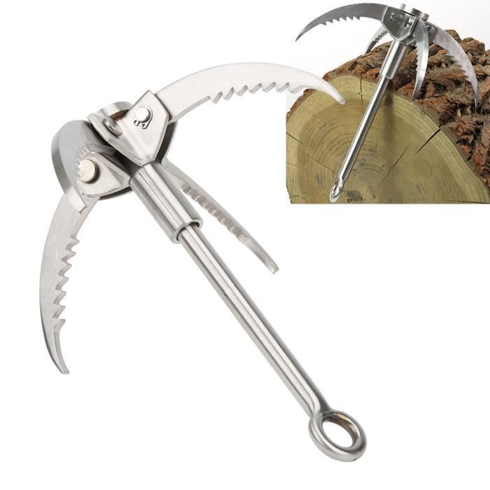 VGEBY Grappin 4 Claws Rock Climbing Folding Hook Stainless Steel