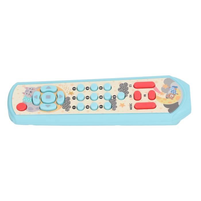 Télécommande TV Musicale Pour Bébé – Avec Lumière Douce, 3 Langues Et Coque En Silicone, Cadeau Top !