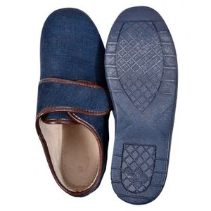 Chaussons/pantoufles Homme Bleu - Tailles 39 à 45 - Fermeture Scratch - Italien - NEUF
