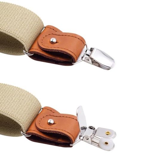 Bretelles Homme MASADA 3,5 Cm Large – Élastiques Confort Jusqu’à 195 Cm, Clips Solides, Style Élégant