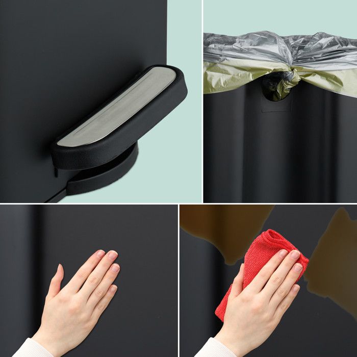 Relaxdays Poubelle De Salle De Bain, 6 Litres, Avec Pédale, Seau