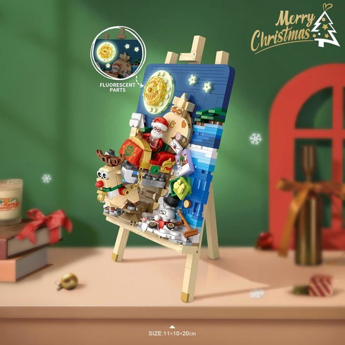 Mini blocs de construction de Noël en 3D (Traîneau) - Jeu de ...
