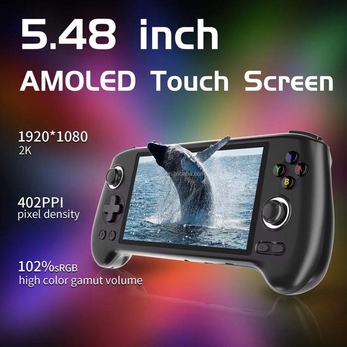 Console Portable SF3000 64Go Rétro - 20 000 Jeux, Écran IPS 4.5" HD, Batterie 3000mAh, Gris