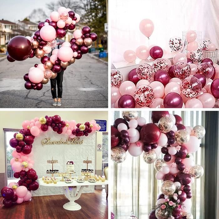 Ballons de baudruche rose pâle rose poudré 33cm 10pcs - Partywinkel