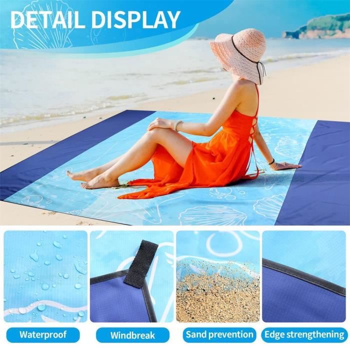 Couverture de plage imperméable | Tapis extérieur anti-sable pour camping
