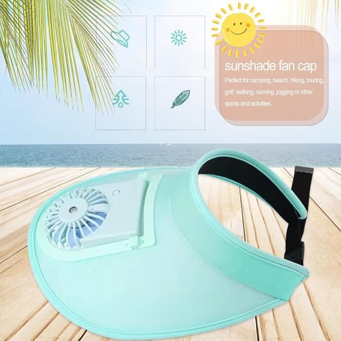 Chapeau à Visière Avec Ventilateur USB | 3 Vitesses | Protection Solaire Large | Taille Réglable