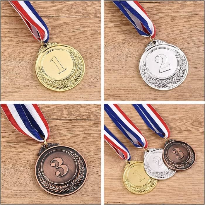 3 Pièces Médailles de Récompense en Métal,Medaille Enfant Metal,Médailles  Métal,pour Toute Compétition,Sport,Parti(Or + Argent + Bronze) : :  Sports et Loisirs
