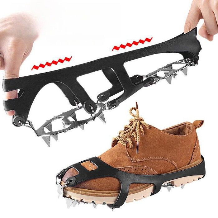Crampons Antidérapants Pour Chaussures - Lot De 10 - Pour Glace Et Neige - Acier Inoxydable - Taille M - Randonnée, Pêche, Marche Hiver - 5