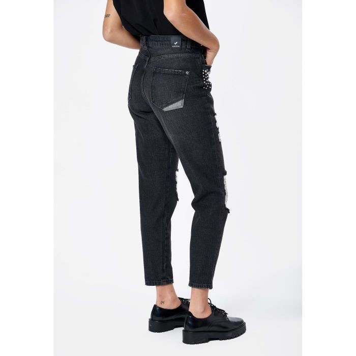 Jean fantaisie mom Femme VENUM Gris Cdiscount Pret a Porter