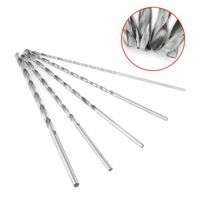 Lot 5 Forets Hélicoïdaux Extra Longs HSS 2-5 Mm – 150-160 Mm – Perceuse Bois, Plastique, Aluminium