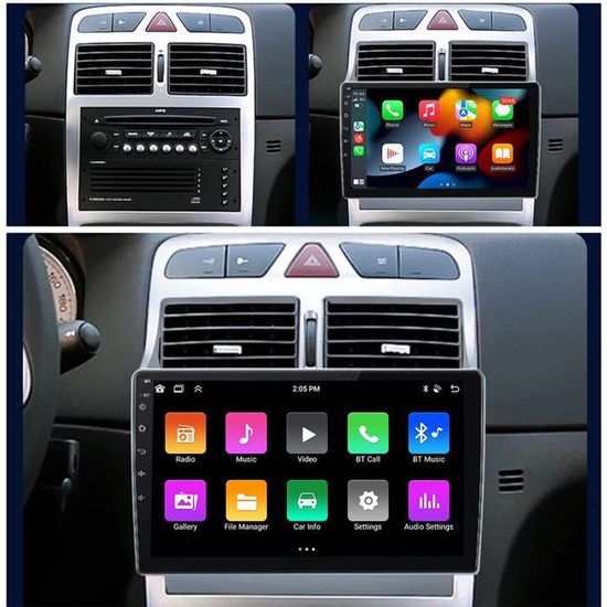  Autorradio RoverOne® Bluetooth GPS para Peugeot 7CC 7SW