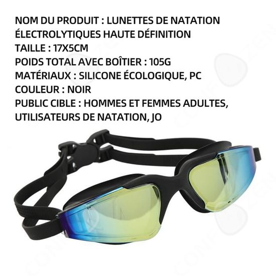 Lunettes De Natation Seaflar Anti-buée HD - Verres Panoramiques, Protection UV - Unisexe Adulte Pour Piscine, Eau Libre