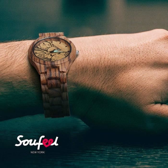 Montre en bois shop personnalisable avec photo