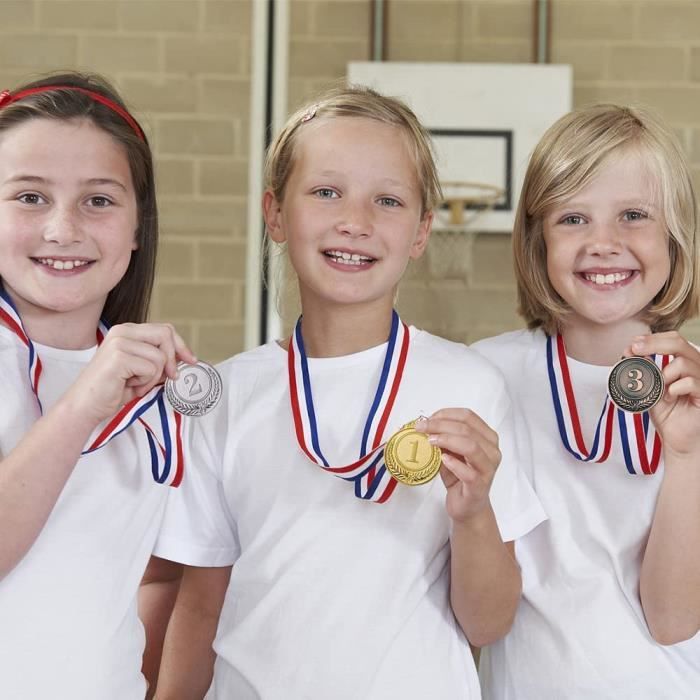 Brelet 30 pcs Medailles Olympiades,Médailles pour Enfants Medaille