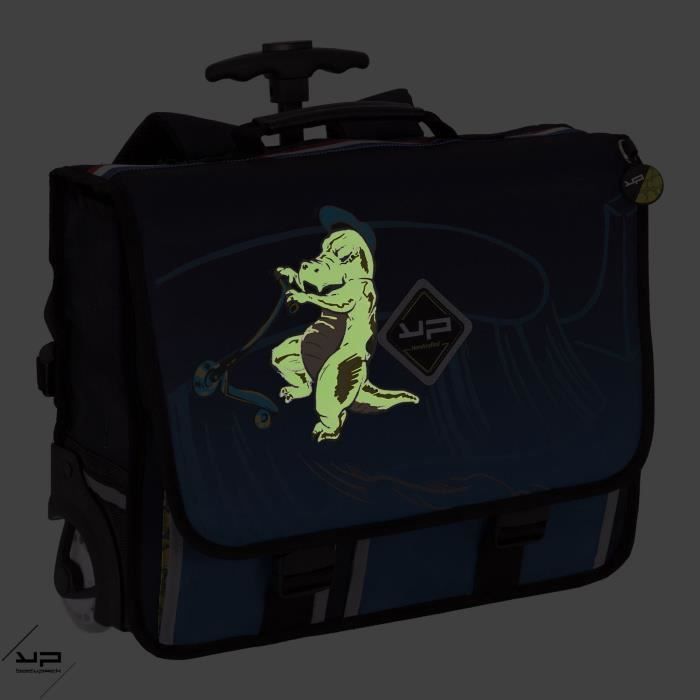 BODYPACK Cartable 41 cm roulettes recycl Dino trottinette Bleu et