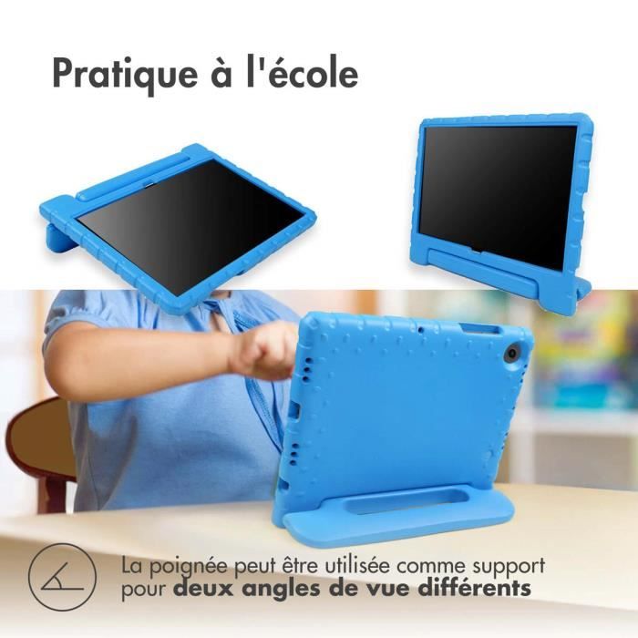 Coque iPad Air 4 2020 et Air 5 2022 Eco-Friendly, Antichoc avec  Poignée-Support, Spécial Enfant - Rose - Français